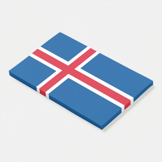 Post-it® Notes avec le drapeau de l'Islande (Incliné)