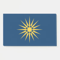 Notes avec le drapeau de Macédoine, Grèce