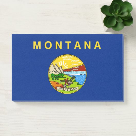 Post-it® Notes avec le drapeau de Montana, USA (Bureau)