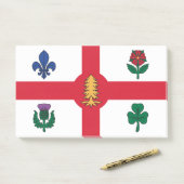 Post-it® Notes avec le drapeau de Montréal, Canada (Sur un bureau)