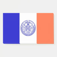 Notes avec le drapeau de New York City, USA