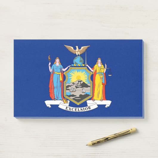 Post-it® Notes avec le drapeau de New York, USA (Sur un bureau)