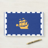 Post-it® Notes avec le drapeau de Québec, Canada (Sur un bureau)