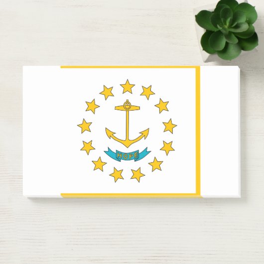 Post-it® Notes avec le drapeau de Rhode Island, USA (Bureau)