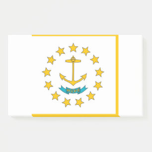 Post-it® Notes avec le drapeau de Rhode Island, USA