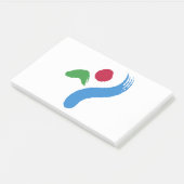 Post-it® Notes avec le drapeau de Séoul, Corée du Sud (Incliné)