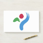 Post-it® Notes avec le drapeau de Séoul, Corée du Sud (Sur un bureau)