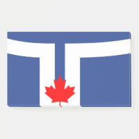 Notes avec le drapeau de Toronto, Canada