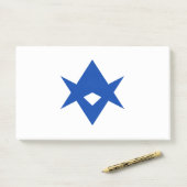 Post-it® Notes avec le drapeau de Toyota City, Japon (Sur un bureau)