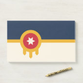 Post-it® Notes avec le drapeau de Tulsa, Oklahoma (Sur un bureau)