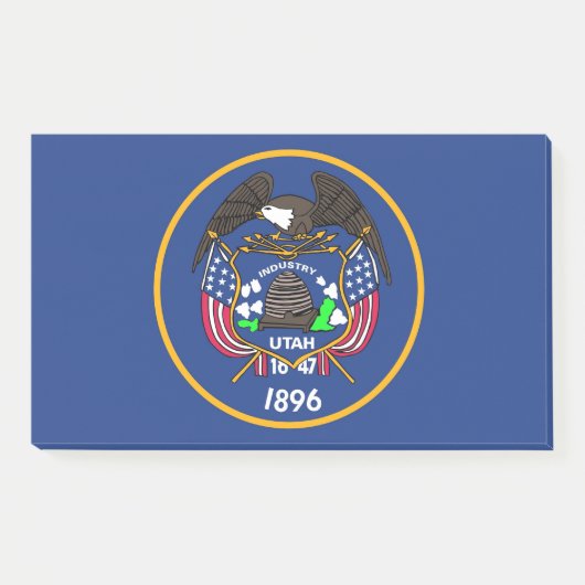Post-it® Notes avec le drapeau de Utah, États-Unis (Devant)