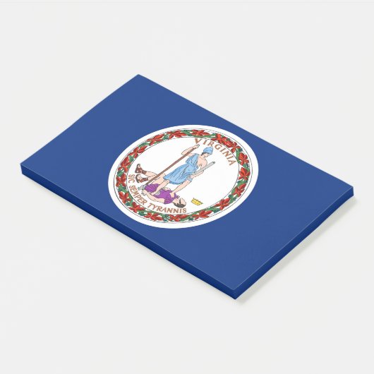 Post-it® Notes avec le drapeau de Virginie, USA (Incliné)