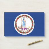 Post-it® Notes avec le drapeau de Virginie, USA (Sur un bureau)