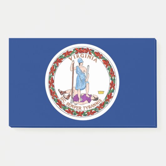 Post-it® Notes avec le drapeau de Virginie, USA (Devant)