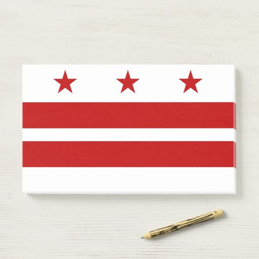 Post-it® Notes avec le drapeau de Washington DC, États-Unis (Sur un bureau)