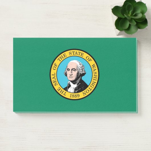 Post-it® Notes avec le drapeau de Washington, USA (Bureau)