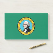 Post-it® Notes avec le drapeau de Washington, USA (Sur un bureau)