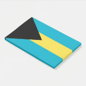 Post-it® Notes avec le drapeau des Bahamas (Incliné)