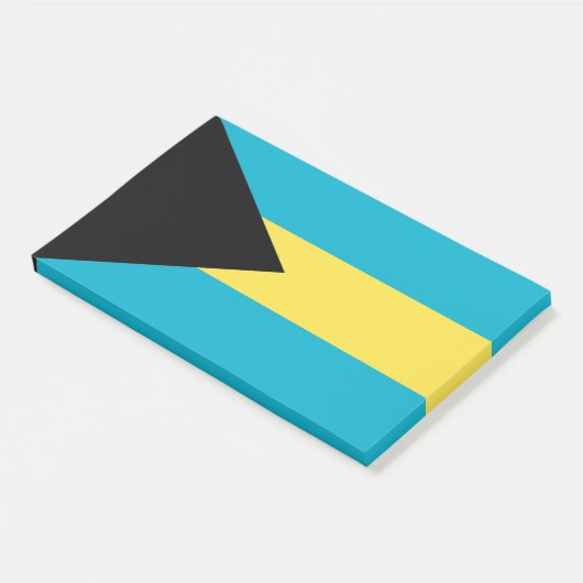 Post-it® Notes avec le drapeau des Bahamas (Incliné)