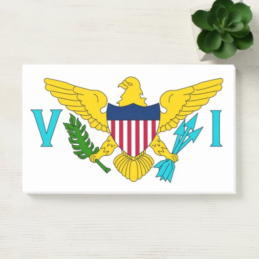 Post-it® Notes avec le drapeau des Îles Vierges, États-Unis (Bureau)