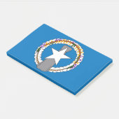 Post-it® Notes avec le drapeau des Mariannes du Nord, États (Incliné)