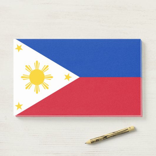 Post-it® Notes avec le drapeau des Philippines (Sur un bureau)