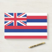 Post-it® Notes avec le drapeau d'Hawaii, États-Unis (Sur un bureau)