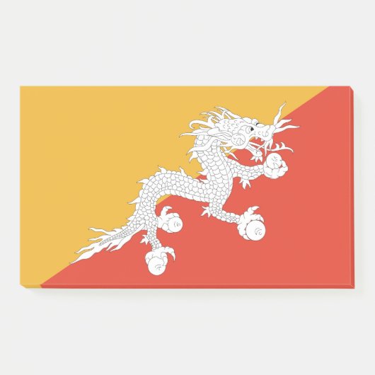 Post-it® Notes avec le drapeau du Bhoutan (Devant)