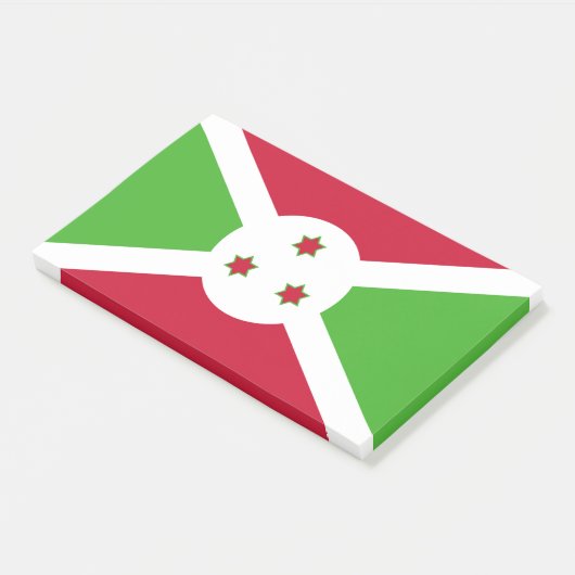 Post-it® Notes avec le drapeau du Burundi (Incliné)