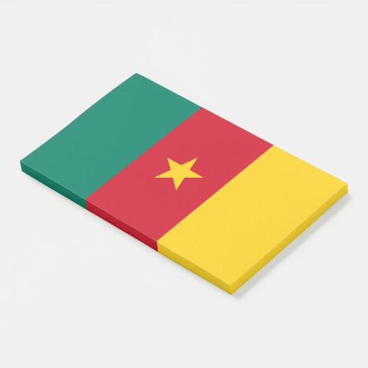 Post-it® Notes avec le drapeau du Cameroun (Incliné)