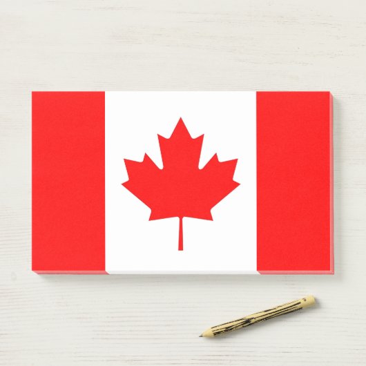 Post-it® Notes avec le drapeau du Canada (Sur un bureau)