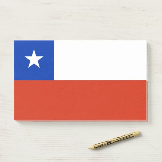 Post-it® Notes avec le drapeau du Chili (Sur un bureau)
