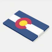 Post-it Notes avec le drapeau du Colorado, USA (Incliné)
