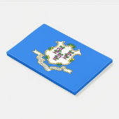 Post-it® Notes avec le drapeau du Connecticut, États-Unis (Incliné)