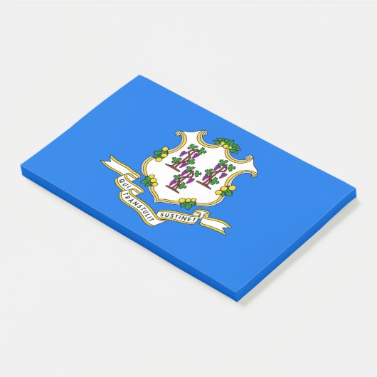 Post-it® Notes avec le drapeau du Connecticut, États-Unis (Incliné)