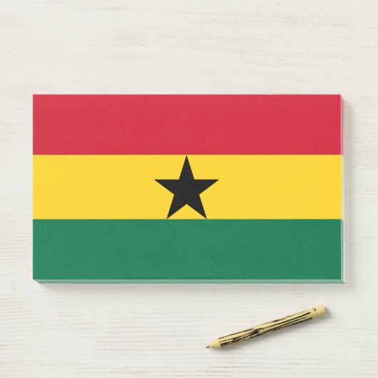 Post-it® Notes avec le drapeau du Ghana (Sur un bureau)