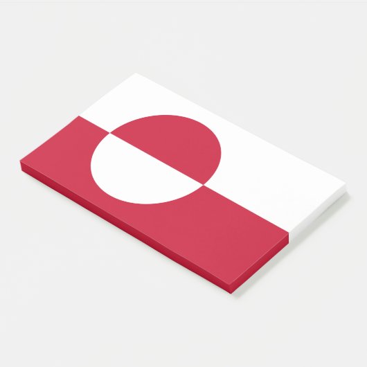 Post-it® Notes avec le drapeau du Groenland (Incliné)
