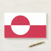 Post-it® Notes avec le drapeau du Groenland (Sur un bureau)