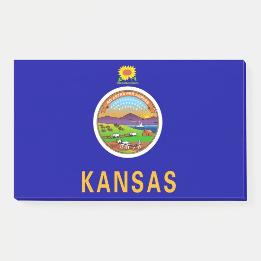 Post-it® Notes avec le drapeau du Kansas, États-Unis (Devant)
