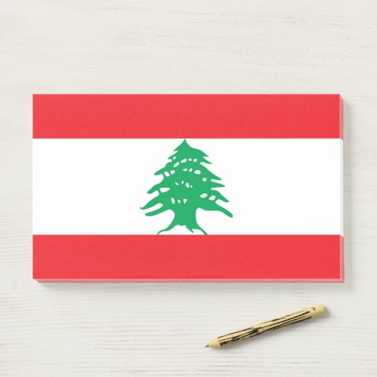 Post-it® Notes avec le drapeau du Liban (Sur un bureau)