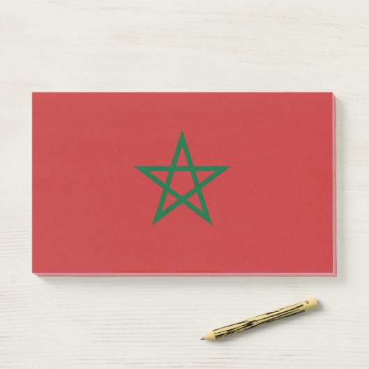 Post-it® Notes avec le drapeau du Maroc (Sur un bureau)