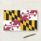 Post-it® Notes avec le drapeau du Maryland, USA (Sur un bureau)