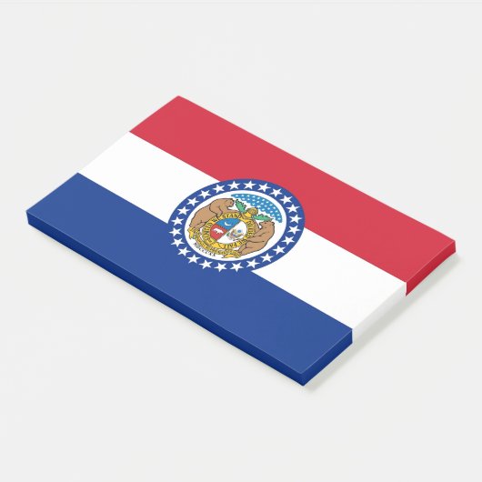 Post-it® Notes avec le drapeau du Missouri, USA (Incliné)