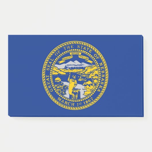 Post-it® Notes avec le drapeau du Nebraska, USA (Devant)