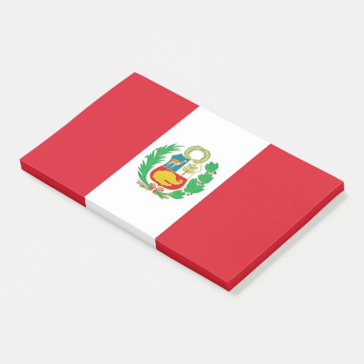 Post-it® Notes avec le drapeau du Pérou (Incliné)