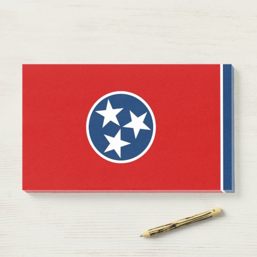 Post-it® Notes avec le drapeau du Tennessee, USA (Sur un bureau)