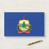 Post-it® Notes avec le drapeau du Vermont, États-Unis (Sur un bureau)