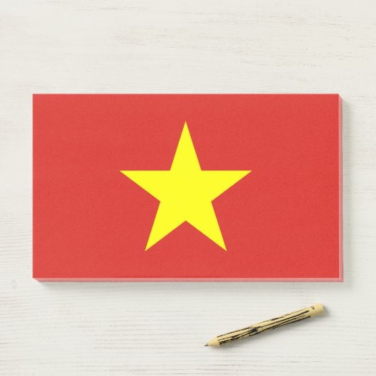 Post-it® Notes avec le drapeau du Vietnam (Sur un bureau)