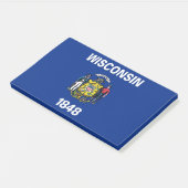 Post-it® Notes avec le drapeau du Wisconsin, États-Unis (Incliné)
