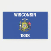 Post-it® Notes avec le drapeau du Wisconsin, États-Unis (Devant)